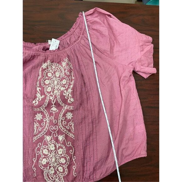 NWT Maurices Mauve On/Off The Shoulder Blouse Size 3X - Picture 10 of 11